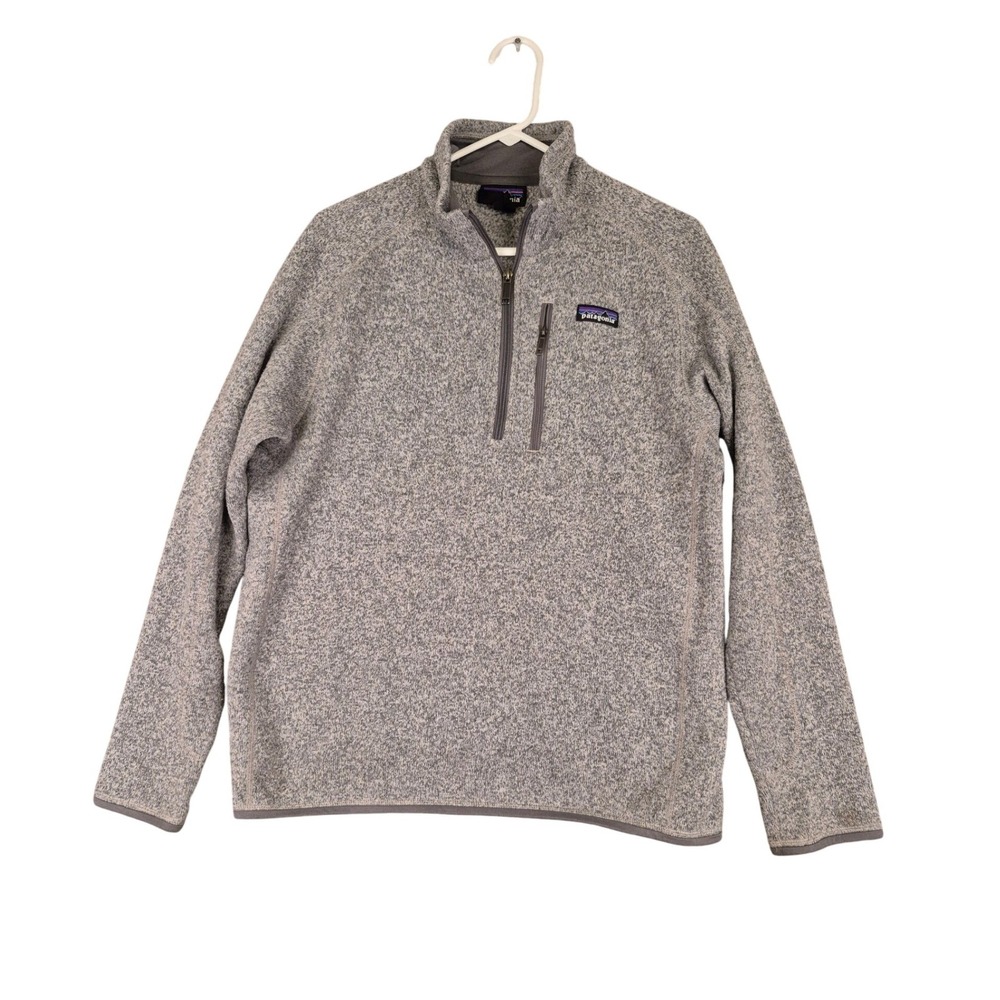 Patagonia Better Sweater 1/4 Zip Fleece Pullover Gray Mens Medium 25522 FA17
